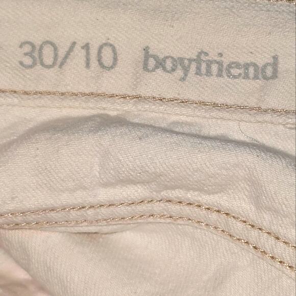 LOFT Mid Rise Boyfriend Jean in Natural White Cream Size 30 10 - Picture 10 of 11